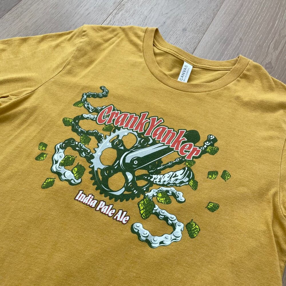 Eddyline Brewery T-Shirt Men Medium Crank Yanker India Pale Ale Beer MTB - Picture 5 of 15